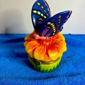 Colorful Butterfly Trinket Box